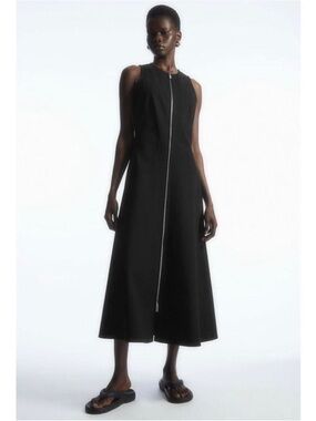 COS Flared Zip-Up Midi Dress